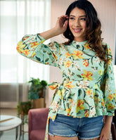 floral printed peplum top 3