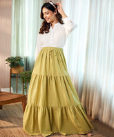 beach cotton maxi skirt