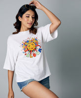 bloom oversize white tshirt