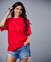 red oversized tshirt 1
