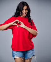 red oversized tshirt 1