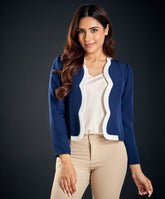 blue and white doll blazer