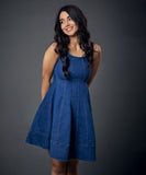 Waistless Panel Denim Princessline Dress