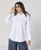 Cotton Oversized Shirt- White