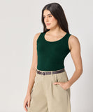 Dark Green Rib Cami Top