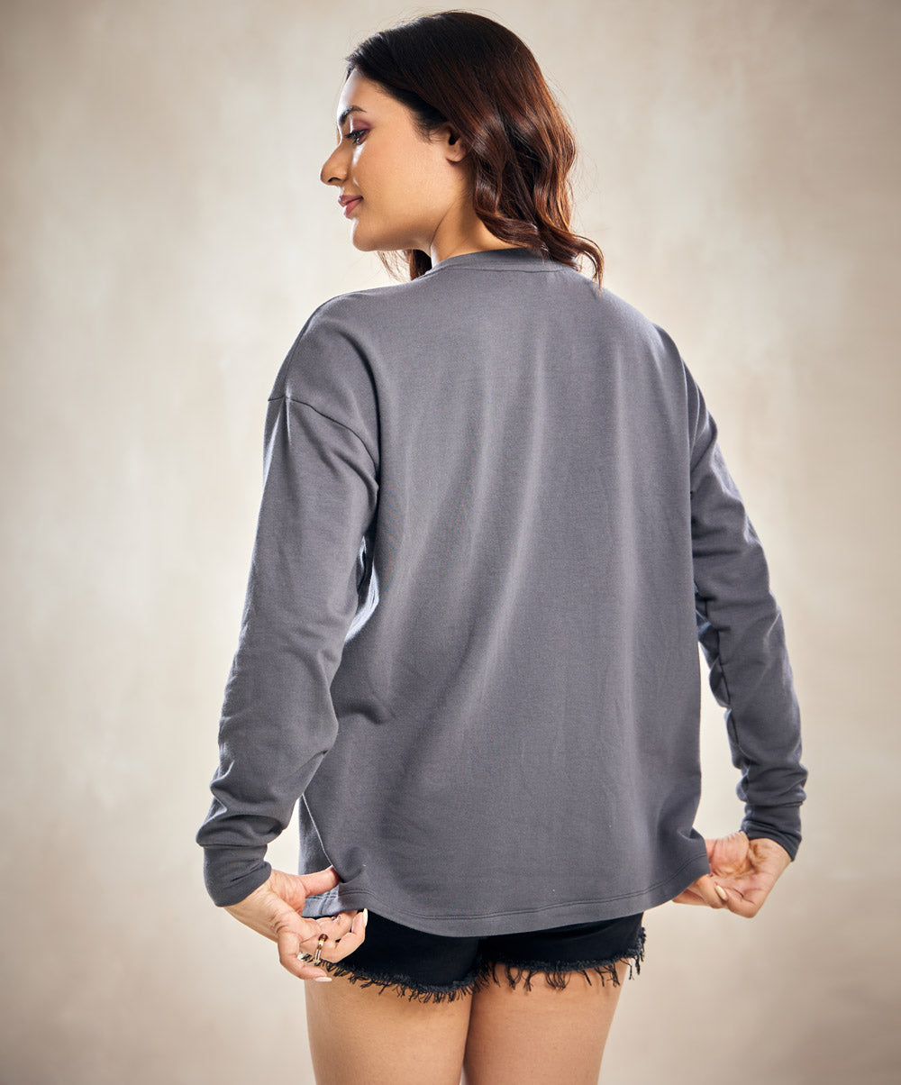 Grey Comfort Color Long Sleeve T-Shirt