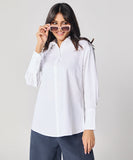 Cotton Oversized Shirt- White