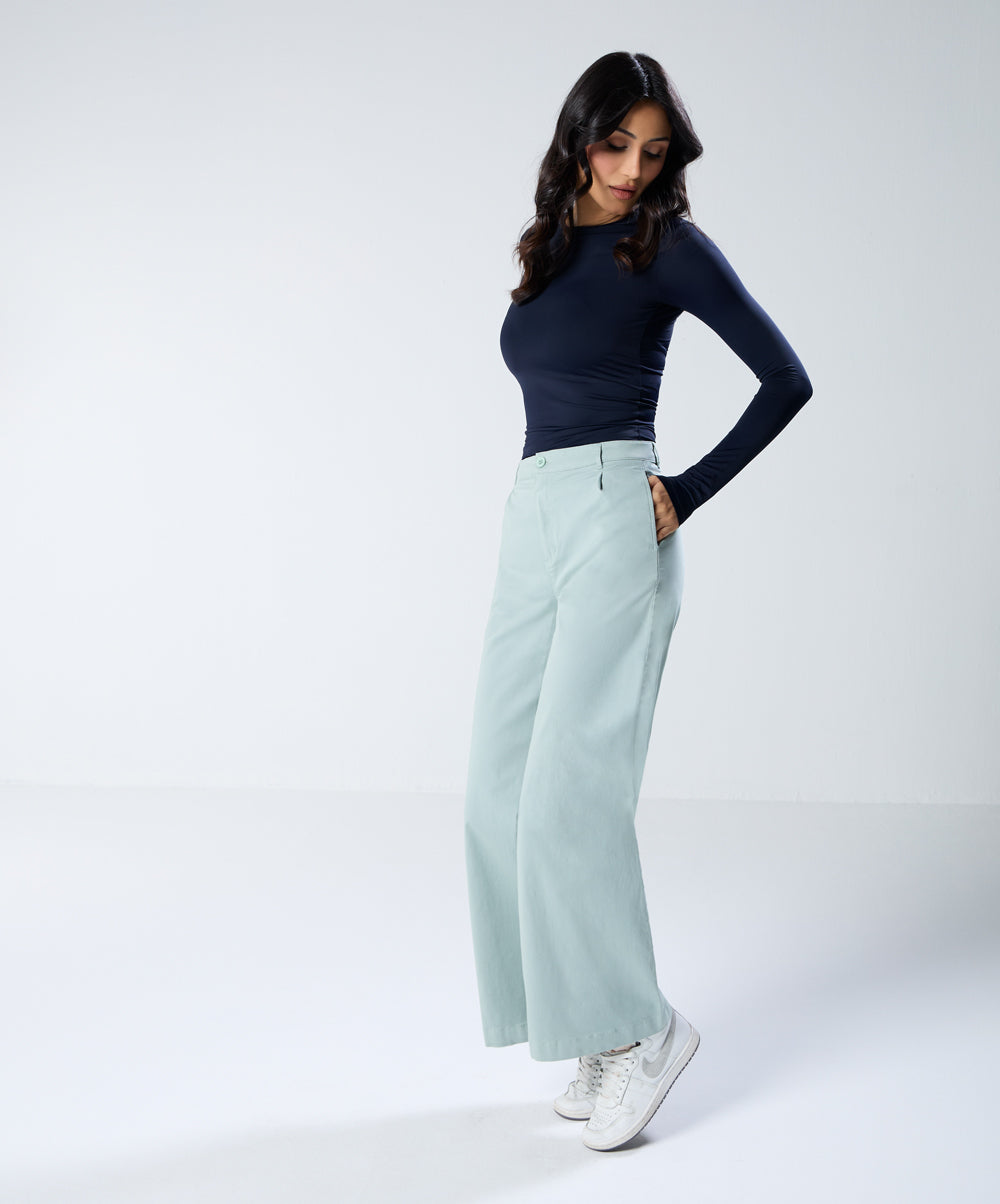 Mint Green Twill Pant (Long length)