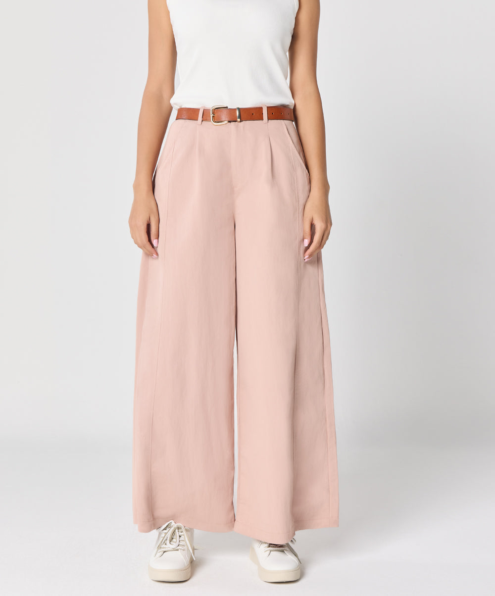 Flare Light Pink Twill Pant