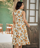 Floral Printed Princess Dress