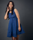 Waist Less Panel Denim Princess Line Dress