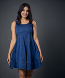 Waist Less Panel Denim Princess Line Dress