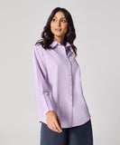 Cotton Oversized Shirt- Lavender