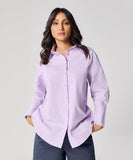 Cotton Oversized Shirt- Lavender