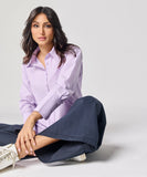 Cotton Oversized Shirt- Lavender