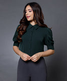 Short Sleeve Chiffon Shirt Top