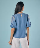 Embroidery And Cut Work Tencel Top