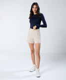 Light Beige Pleated Short