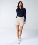 Light Beige Pleated Short