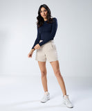 Light Beige Pleated Short