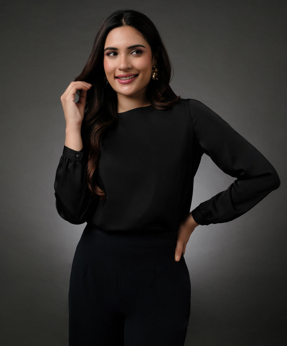 Long Sleeve Black Top