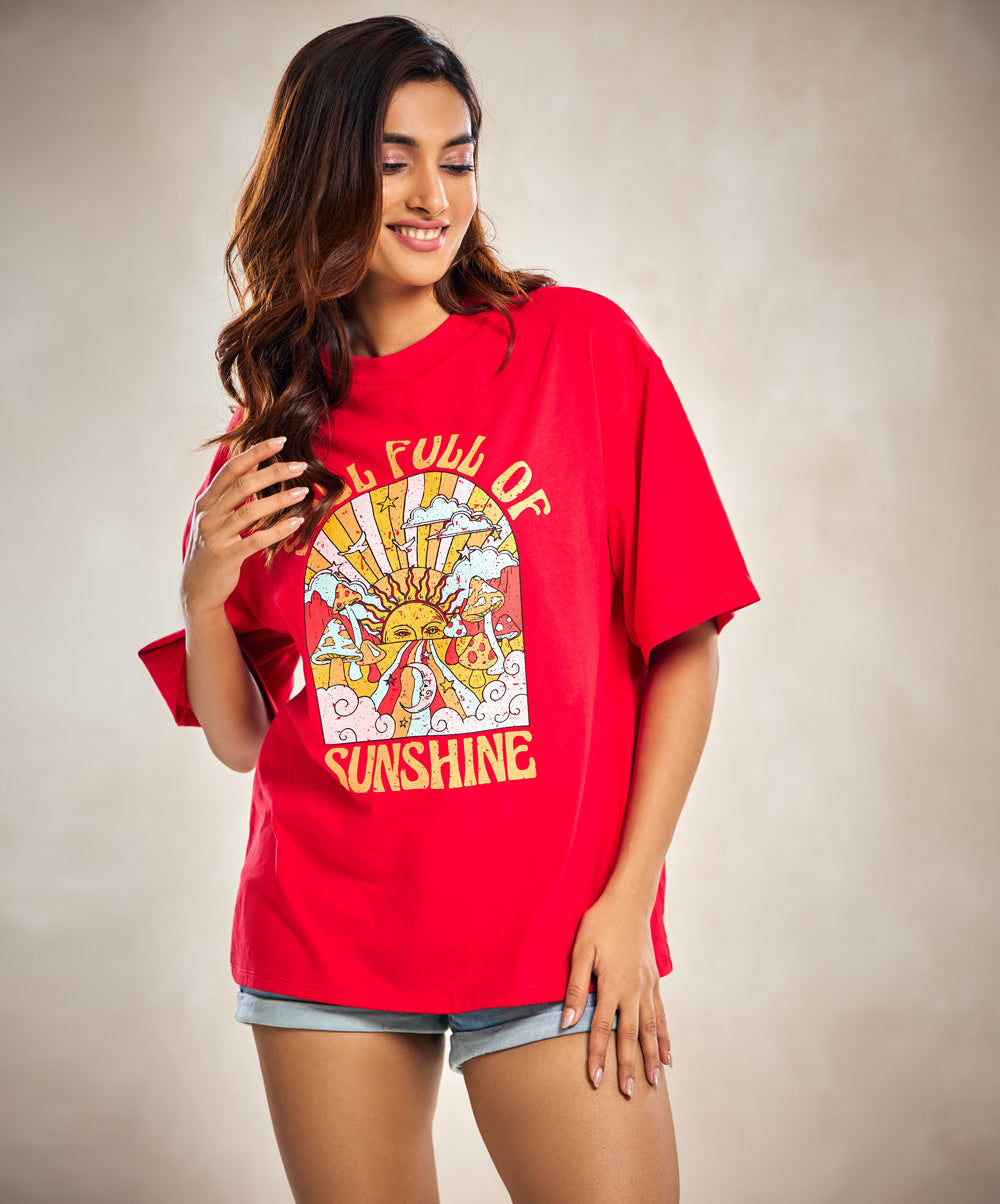 Sunshine Detailed Oversized Tshirt