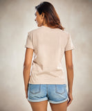 Beige Crew Neck T Shirt