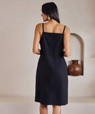 Linen Black Dress