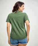 Side Gathered Crew Neck Tshirt-  Khaki Green