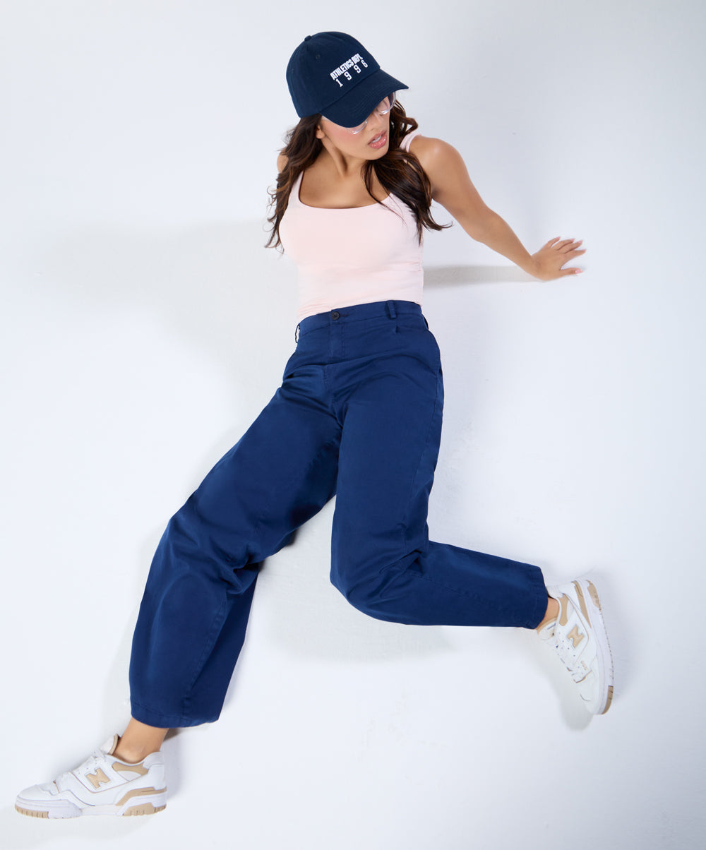 Navy Blue Twill Pant (Long length)