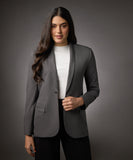 Long Sleeve Formal Blazer With Pockets- Dark Grey