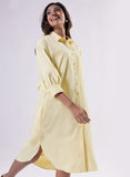 Puffed Sleeve Shirt Top-Yellow