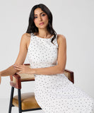 Sleeveless Empire Cut Aline Cotton Dress