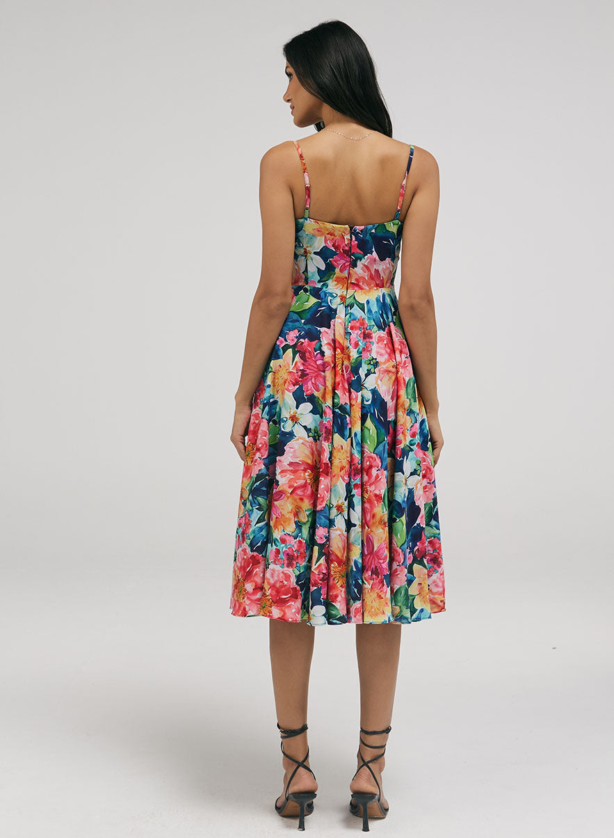 Tiny Strap Dress With Bracot Torso
