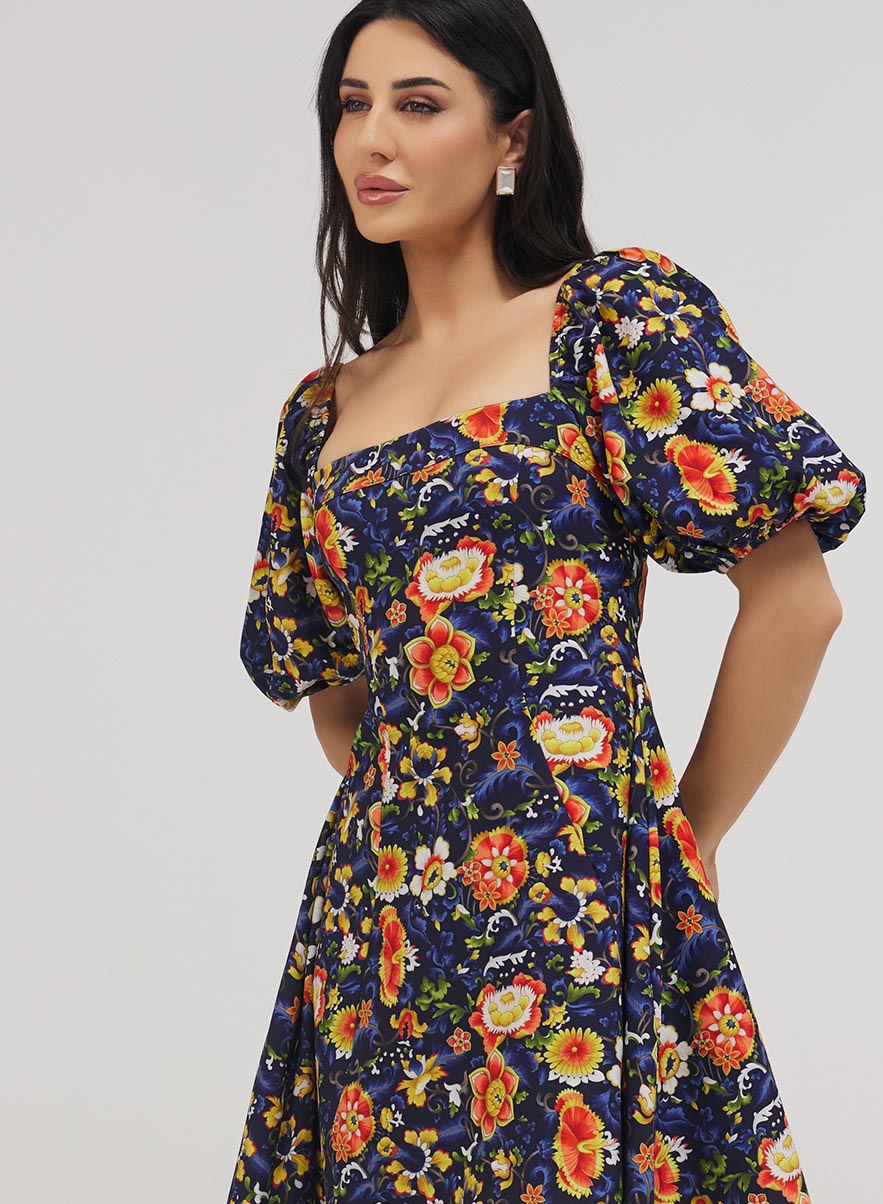 Square Neck Skater Dress
