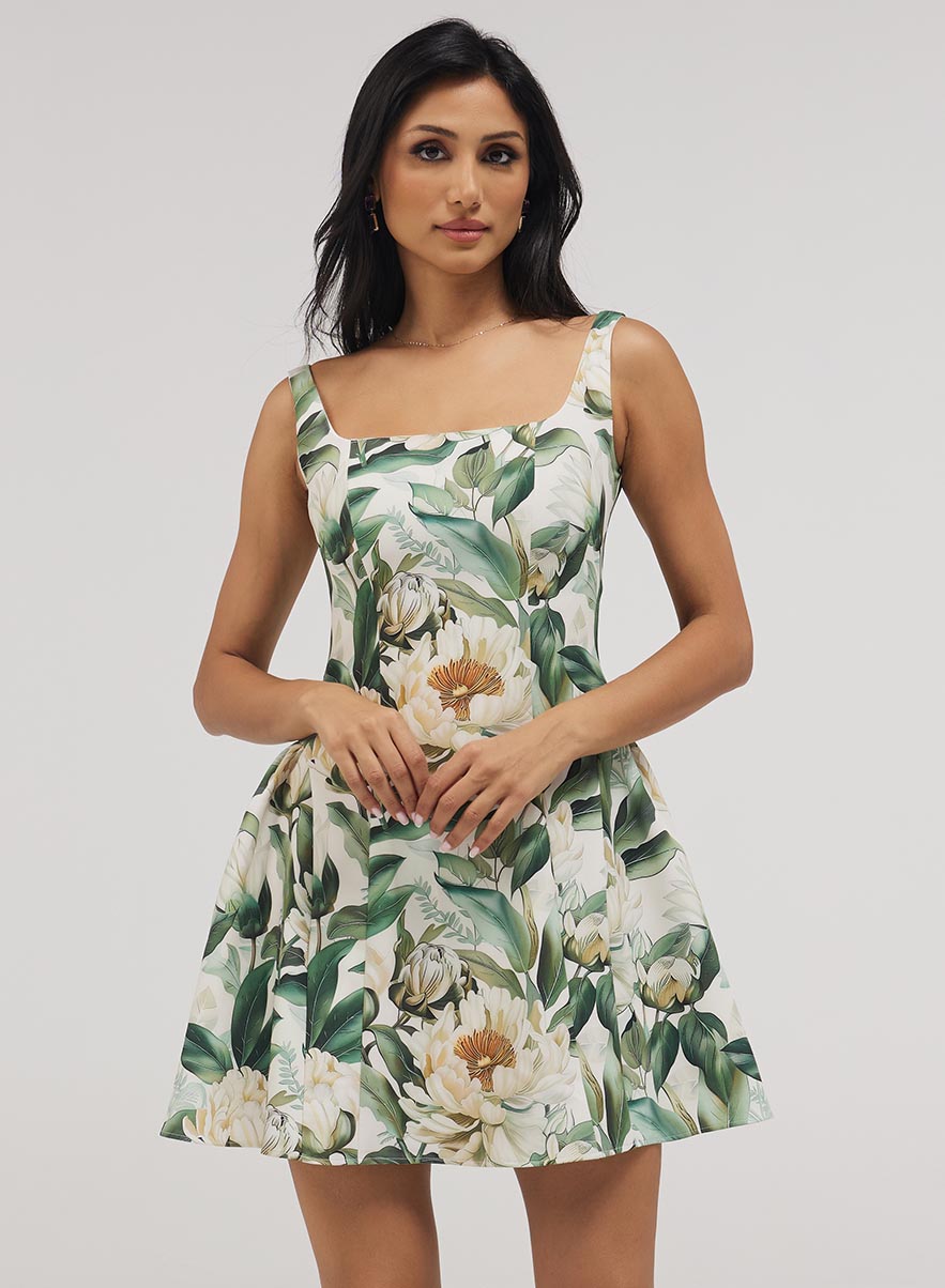 Scoop Neck Printed Dress
