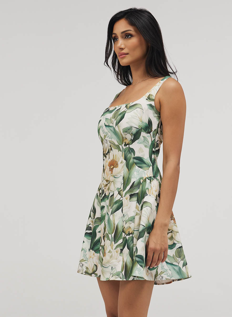 Scoop Neck Printed Dress
