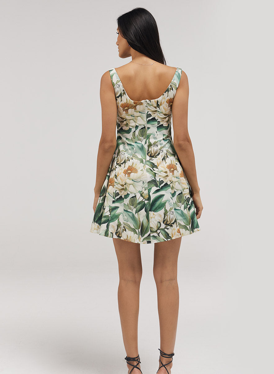 Scoop Neck Printed Dress
