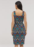 Front Buttoned V bra Cut Dress With Thick Straps
