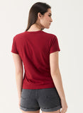 Ladybug Printed Maroon Crew-Neck T-shirt