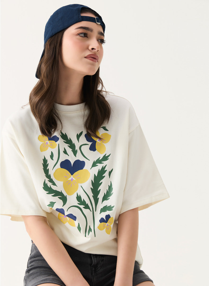 Orchid Printed Oversized T-shirt