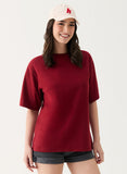 Maroon Oversized T-shirt