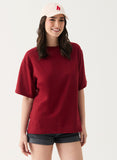 Maroon Oversized T-shirt