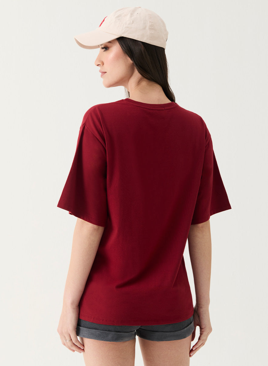 Maroon Oversized T-shirt