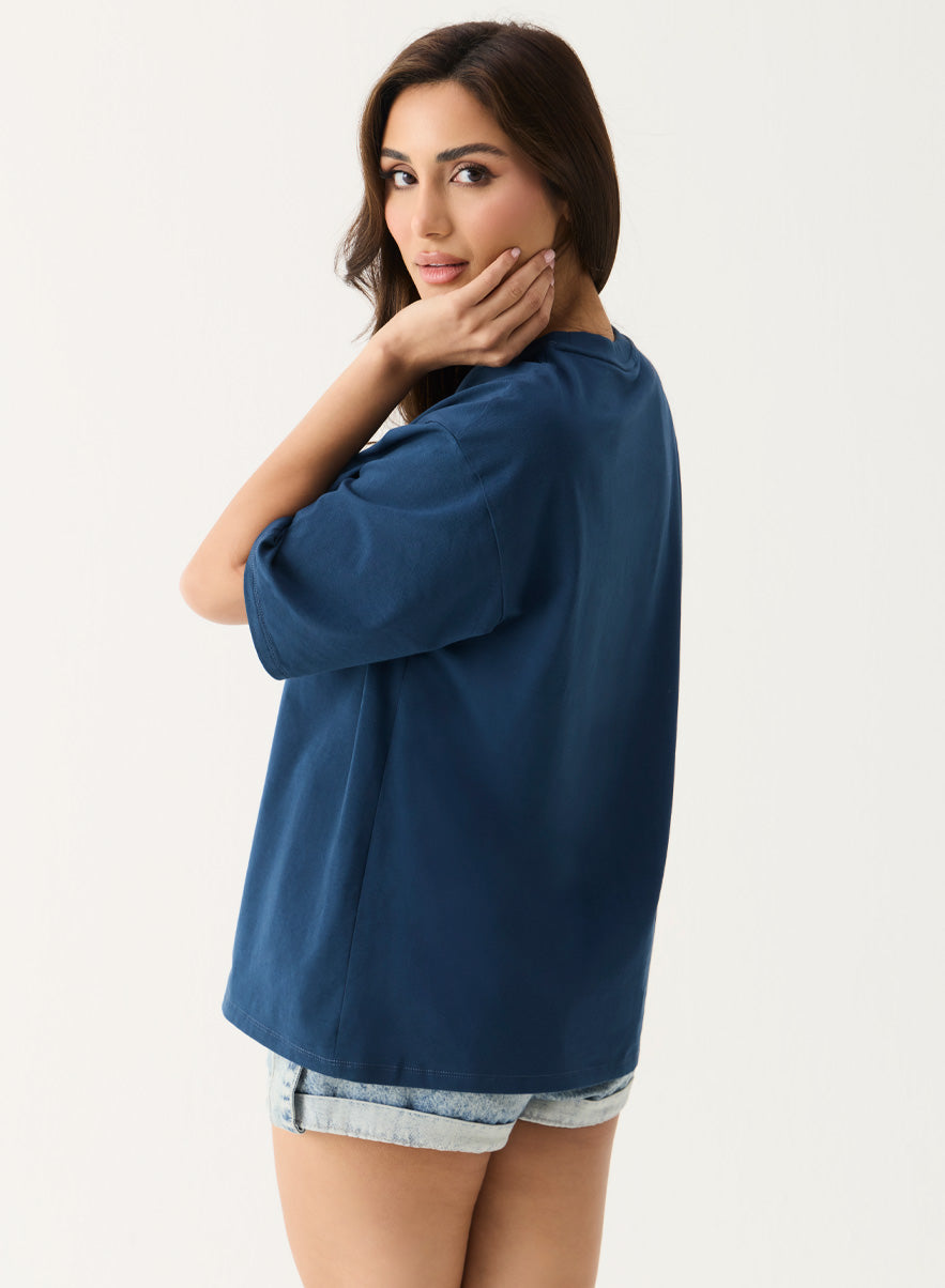 Oversized Navy Blue T-shirt