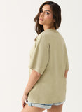 Oversized Cream Green T-shirt