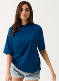 Oversized Crew Neck T-shirt - Teal