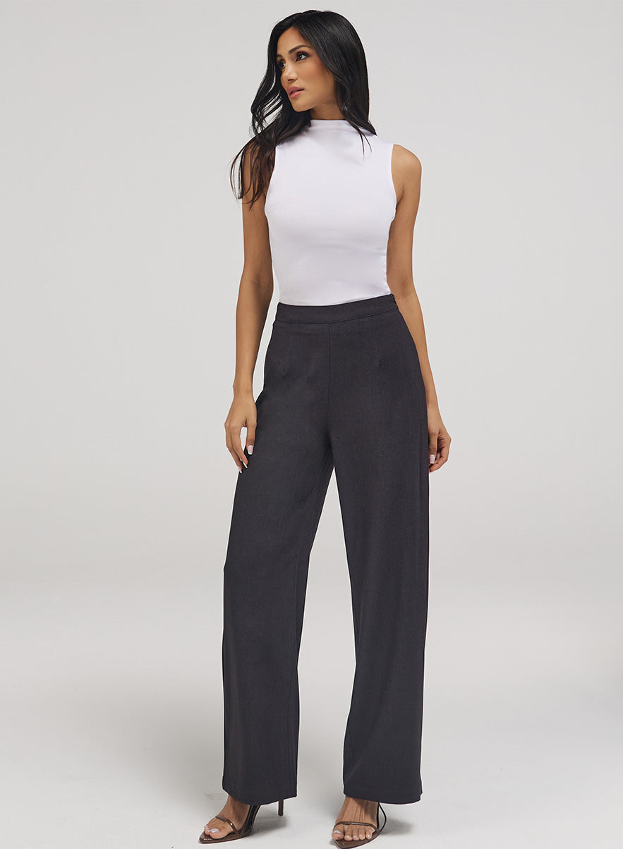 Flared Leg Formal Pant - Grey