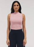 Rib Skinny Top - Salmon Pink

