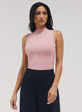 Rib Skinny Top - Salmon Pink

